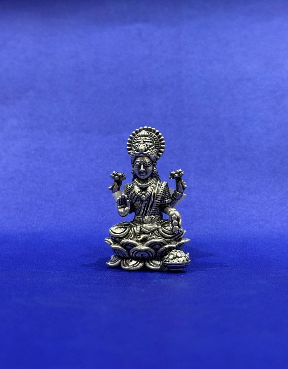 SILVER ANTIQUE LOTUS LAKSHMI  