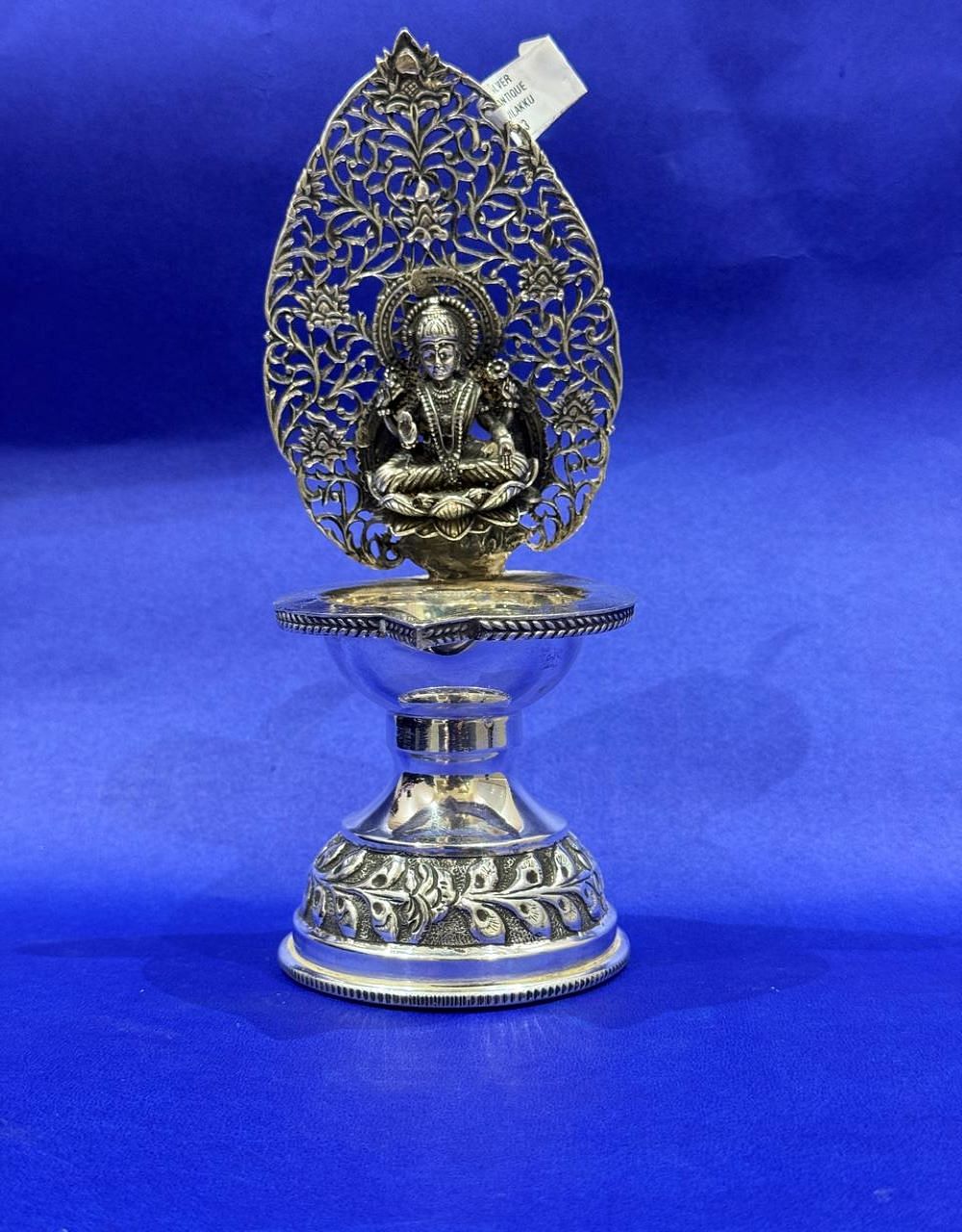 SILVER ANTIQUE LAKSHMI VILAKU  