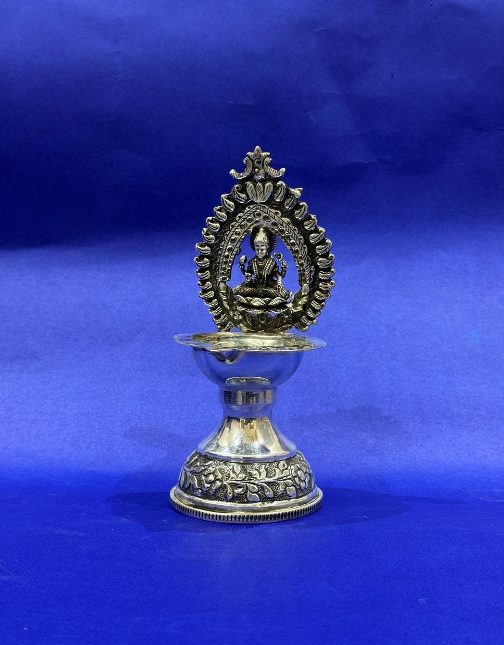 SILVER ANTIQUE LAKSHMI VILAKU CUTE  